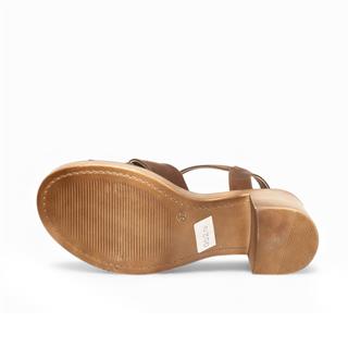 Genel Zenne Topuklu Sandalet 0020 Zümrüt Taba
