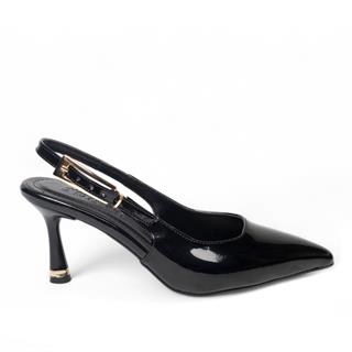 Genel Zenne Topuklu Stiletto 422 Rugan Siyah