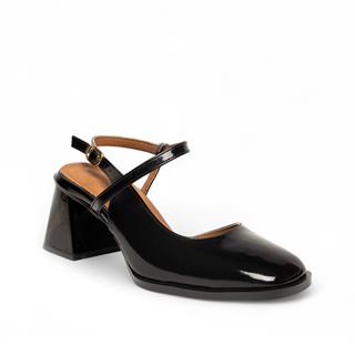 Renas Zenne Topuklu Ayakkabı 53736 Rugan Siyah