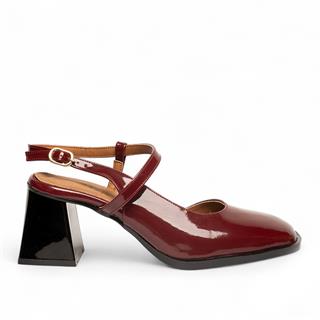 Renas Zenne Topuklu Ayakkabı 53736 Rugan Bordo