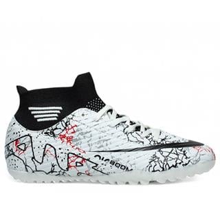 Laliga Erkek 565 Halı Saha Beyaz Siyah Desen