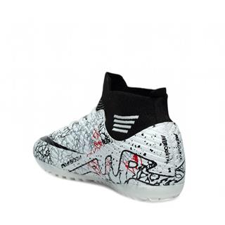 Laliga Erkek 565 Halı Saha Beyaz Siyah Desen