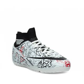 Laliga Erkek 565 Halı Saha Beyaz Siyah Desen