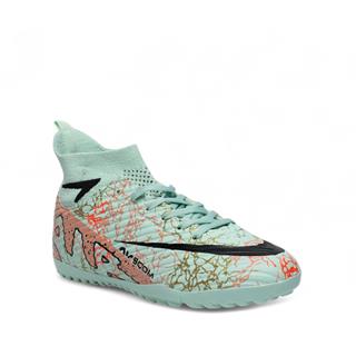 Laliga Garson Level 600 Halı Saha Su Yeşil Somon Desenli