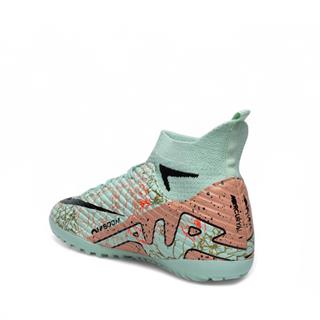 Laliga Garson Level 600 Halı Saha Su Yeşil Somon Desenli