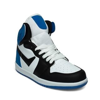 Lambırlent Erkek Basket 8070-10 Cilt Siyah Beyaz Mavi