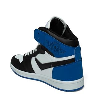 Lambırlent Erkek Basket 8070-10 Cilt Siyah Beyaz Mavi