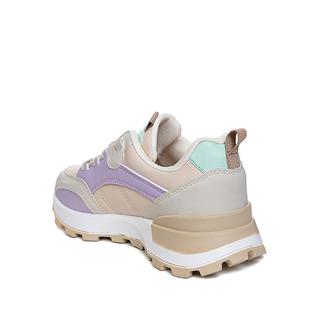 Lambırlent Zenne Deri 9927-10 Krem Kum Lila Beyaz