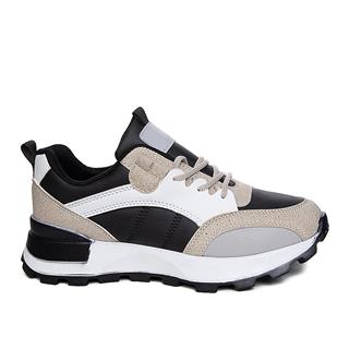 Lambirlent Zenne Deri 99278 Siyah Bej Beyaz