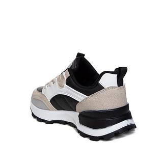 Lambirlent Zenne Deri 99278 Siyah Bej Beyaz