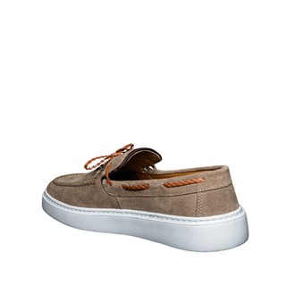 Moon Shoes Erkek Deri 101 Süet Kum Tb Beyaz