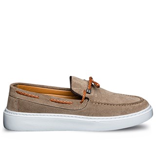 Moon Shoes Erkek Deri 101 Süet Kum Tb Beyaz