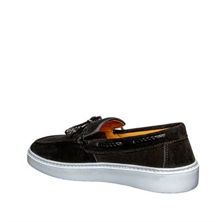 Moon Shoes Erkek Deri 101 Süet Siyah Tb Beyaz