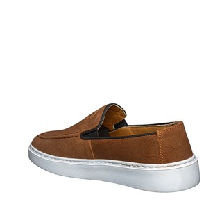 Moon Shoes Erkek Deri 103 Süet Taba Tb Beyaz
