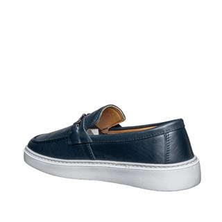 Moon Shoes Erkek Deri 105 Cilt Lacivert Tb Beyaz