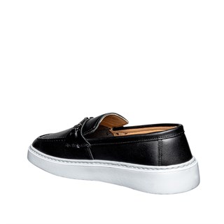 Moon Shoes Erkek Deri 105 Cilt Siyah Tb Beyaz