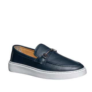 Moon Shoes Erkek Deri 105 Cilt Lacivert Tb Beyaz