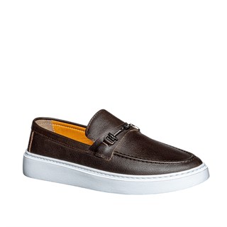 Moon Shoes Erkek Deri 105 Cilt Kahve Tb Beyaz