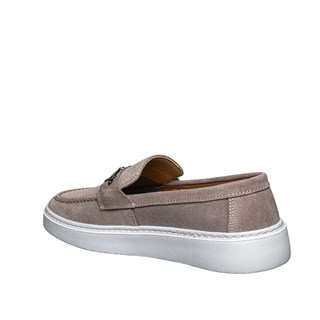 Moon Shoes Erkek Deri 105 Süet Kum Tb Beyaz