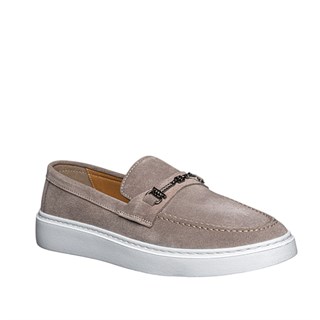 Moon Shoes Erkek Deri 105 Süet Kum Tb Beyaz