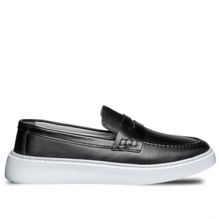 Moon Shoes Erkek Deri 106 Cilt Siyah Tb Beyaz