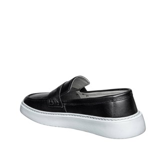 Moon Shoes Erkek Deri 106 Cilt Siyah Tb Beyaz