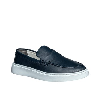 Moon Shoes Erkek Deri 106 Cilt Lacivert Tb Beyaz
