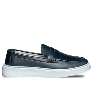 Moon Shoes Erkek Deri 106 Cilt Lacivert Tb Beyaz