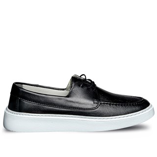 Moon Shoes Erkek Deri 107 Cilt Siyah Tb Beyaz