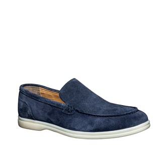 Moon Shoes Erkek Deri 110 Süet Lacivert Tb Termo