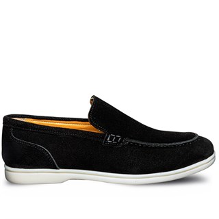 Moon Shoes Erkek Deri 110 Süet Siyah Tb Termo
