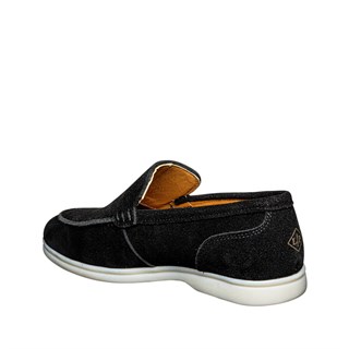 Moon Shoes Erkek Deri 110 Süet Siyah Tb Termo