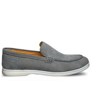 Moon Shoes Erkek Deri 110 Süet Gri Tb Termo