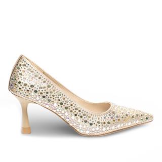 Renas Zenne Abiye Stiletto Taş Detaylı 14890 Altın