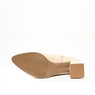 Renas Zenne Bot Topuklu 7180 Streç Cilt Bej