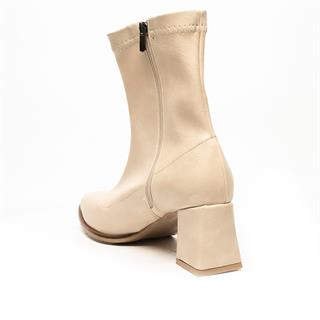 Renas Zenne Bot Topuklu 7180 Streç Cilt Bej