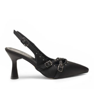 Renas Zenne Stiletto 15687 Saten Siyah