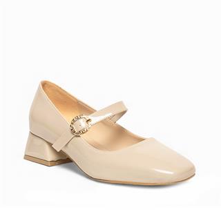 Renas Zenne Topuklu Ayakkabı 1122 Rugan Bej