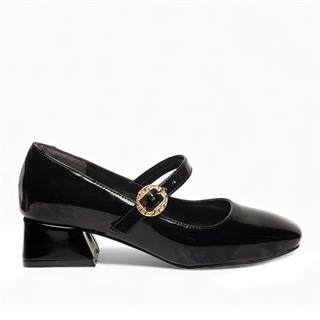 Renas Zenne Topuklu Ayakkabı 1122 Rugan Siyah