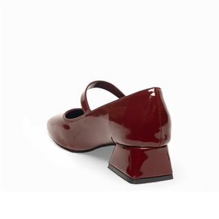 Renas Zenne Topuklu Ayakkabı 1122 Rugan Bordo