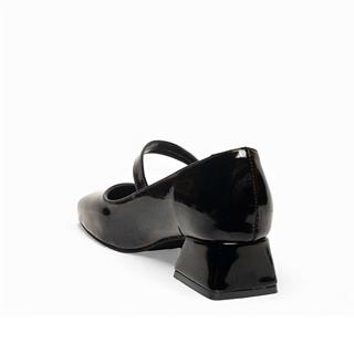 Renas Zenne Topuklu Ayakkabı 1122 Rugan Siyah