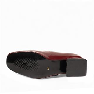 Renas Zenne Topuklu Ayakkabı 1122 Rugan Bordo