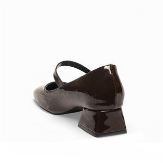 Renas Zenne Topuklu Ayakkabı 1122 Rugan Kahve