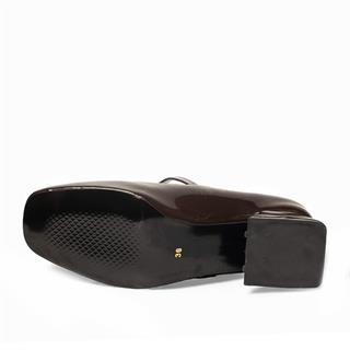 Renas Zenne Topuklu Ayakkabı 1122 Rugan Kahve