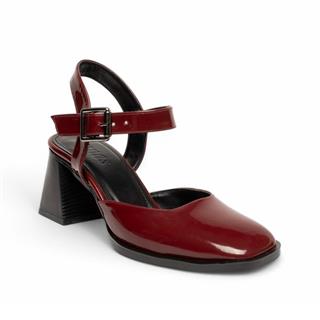 Renas Zenne Topuklu Ayakkabı 1978 Rugan Bordo