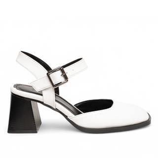 Renas Zenne Topuklu Ayakkabı 1978 Rugan Beyaz
