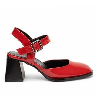Renas Zenne Topuklu Ayakkabı 1978 Rugan Kırmızı
