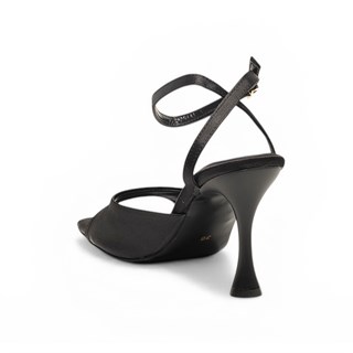 Renas Zenne Topuklu Sandalet 6298 Saten Siyah