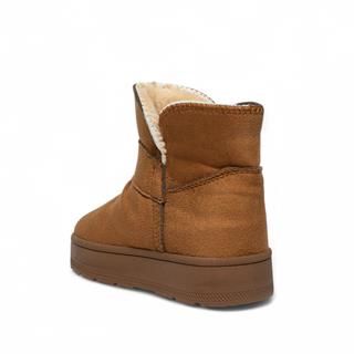 Star Kids Patik Uzun Bot 076-12 Süet Taba