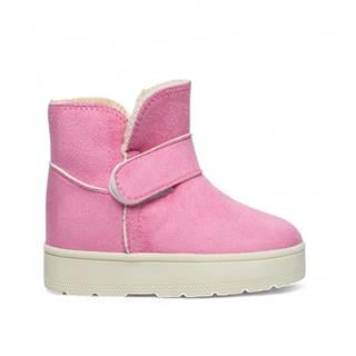 Star Kids Patik Uzun Bot 076-13 Süet Pembe